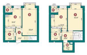 3-кімнатна квартира 70,1 м²