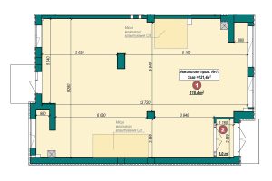Нежитлове приміщення 121,4 м²