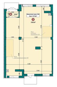 Нежитлове приміщення 121,4 м²