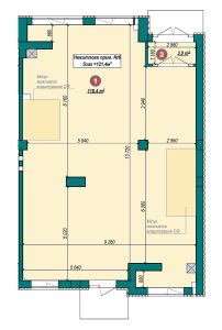 Нежитлове приміщення 121,4 м²