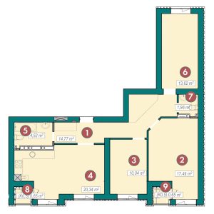 3-кімнатна квартира 84,0 м²