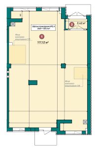 Нежитлове приміщення 120,5 м²