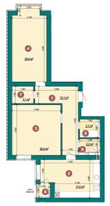2-кімнатна квартира 80,6 м²